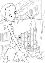 coloriage le jeune indigene capture perla et blu rio